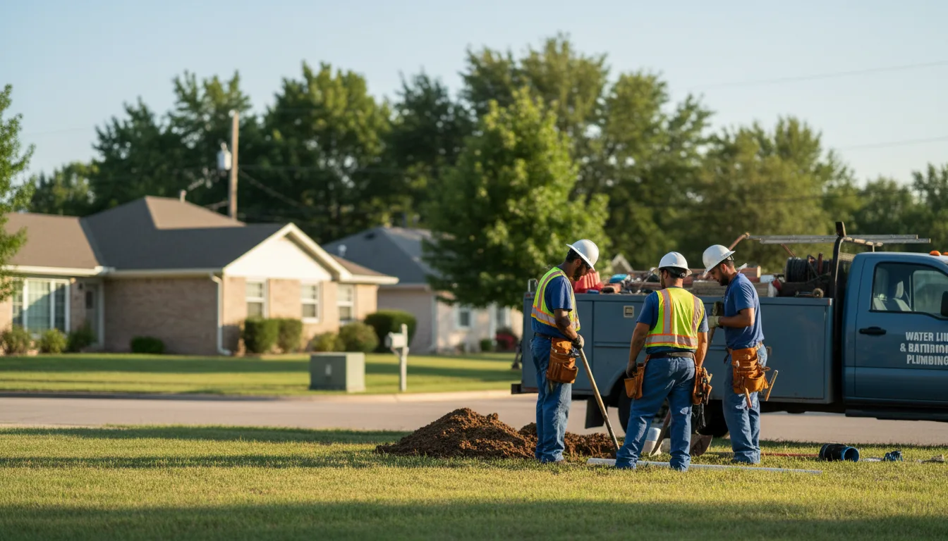 Residential water line and bathroom plumbing service in Juda, WI